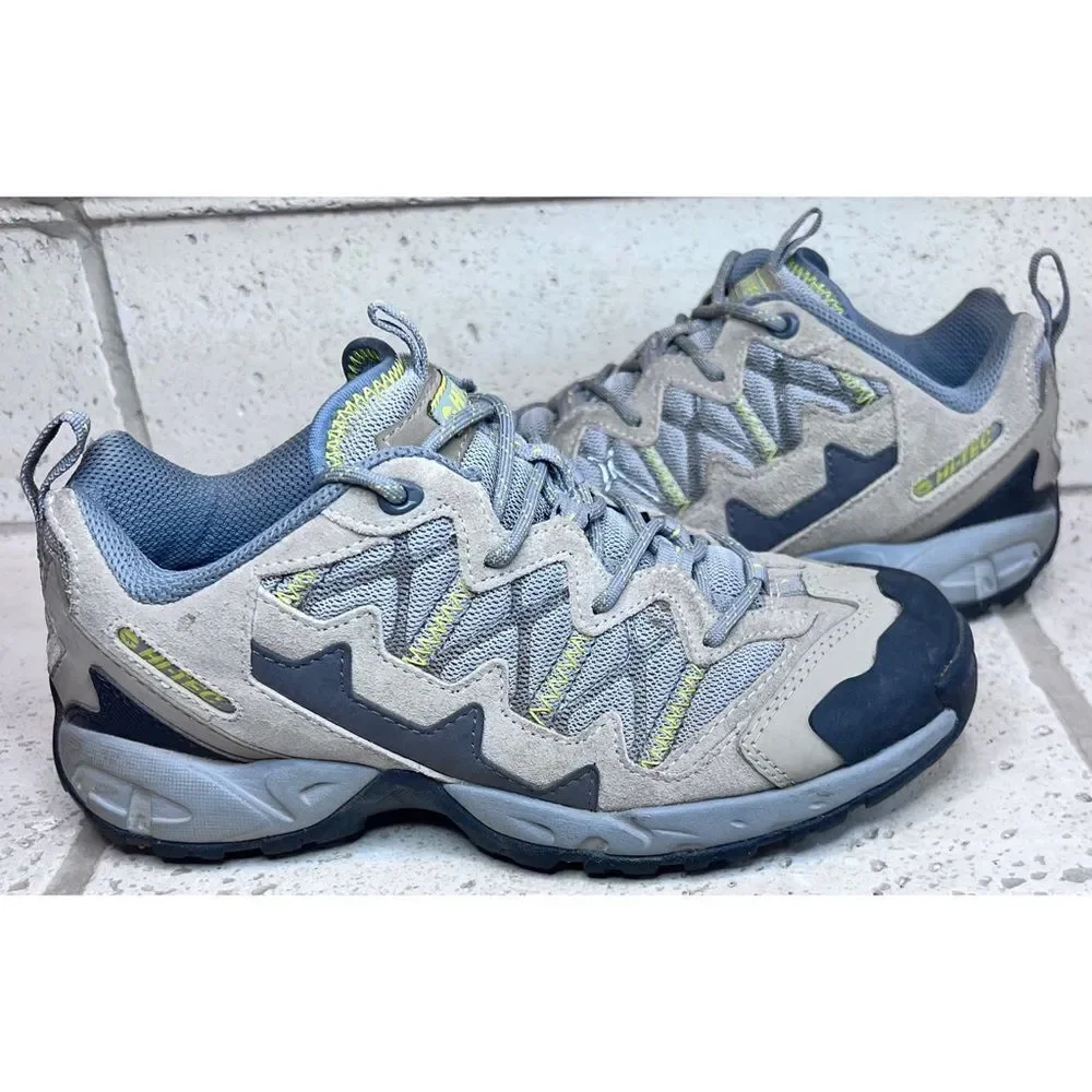 Hi-Tec Women’s Multiterra Spor Tan Grey Yellow Hiking  Outdoor Sport Shoes Sz 8